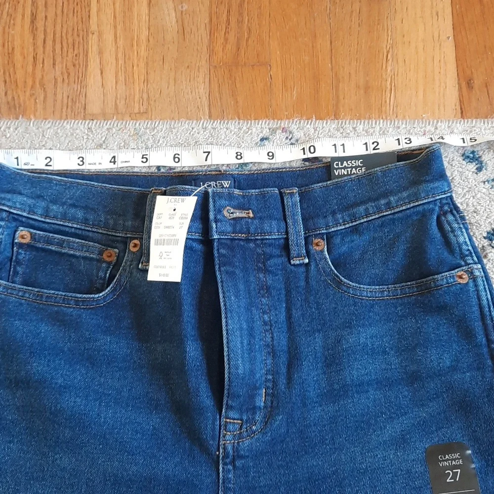 NWT J crew Classic Vintage Dark Wash Jeans 27/4 - Picture 5 of 8